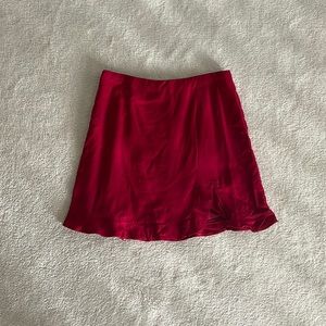 White Fox Fun and Flirty skirt with ruffle trim.